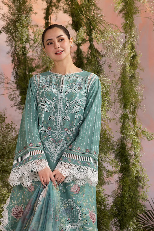 Sea Green Embroidered 3-PC Suit