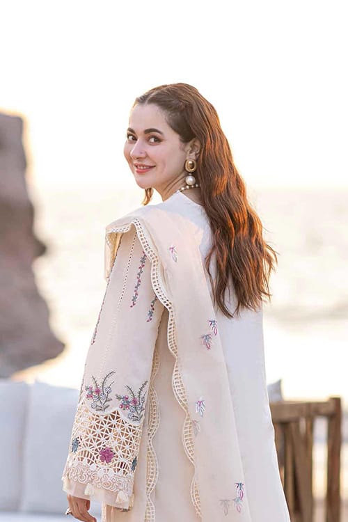 Pastel-Floral Embroidered Lawn 3-Piece Suit