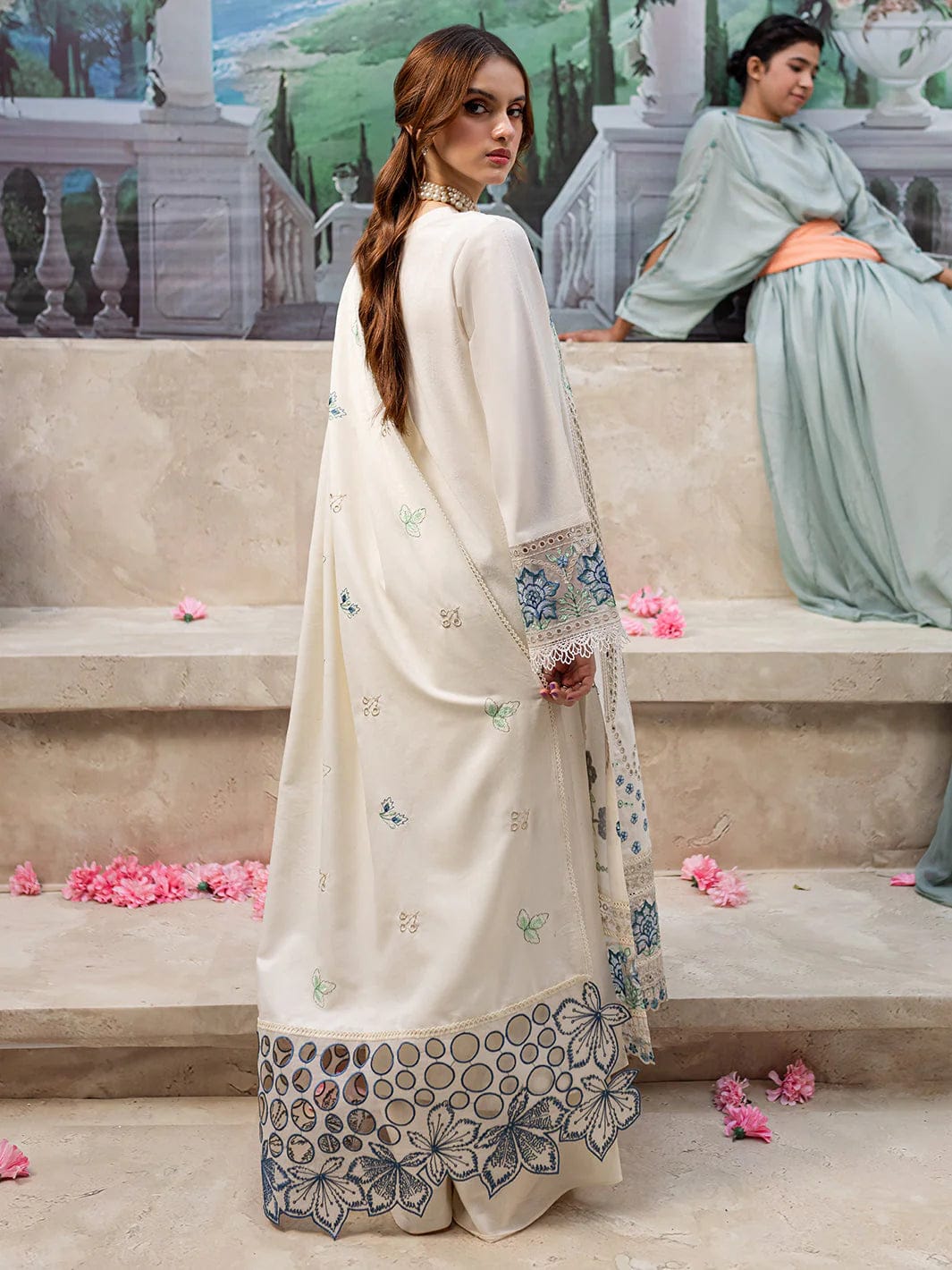 Ivory / Off-White with Blue 3-PC Suit