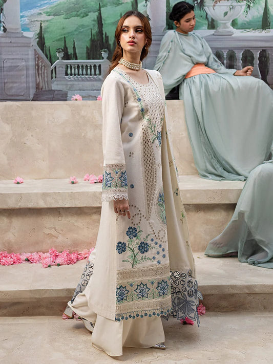 Ivory / Off-White with Blue 3-PC Suit